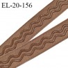 Elastique anti glisse 20 mm couleur marron bonne élasticité allongement +110% largeur 20 mm prix au mètre