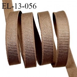 Elastique 13 mm lingerie couleur marron bronze brillant largeur 13 mm allongement +70% prix au mètre