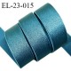 Elastique 23 mm lingerie haut de gamme couleur bleu vert bonne élasticité allongement +50% largeur 23 mm prix au mètre