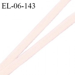 Elastique 6 mm lingerie couleur rose pâle élastique souple doux au toucher style velours largeur 6 mm prix au mètre