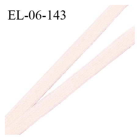 Elastique 6 mm lingerie couleur rose pâle élastique souple doux au toucher style velours largeur 6 mm prix au mètre
