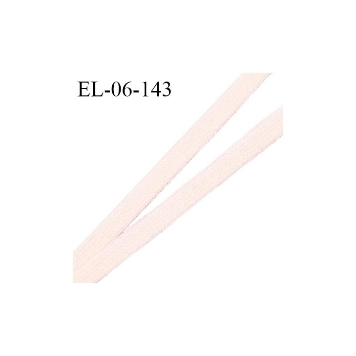 Elastique 6 mm lingerie couleur rose pâle élastique souple doux au toucher style velours largeur 6 mm prix au mètre