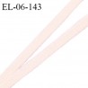 Elastique 6 mm lingerie couleur rose pâle élastique souple doux au toucher style velours largeur 6 mm prix au mètre