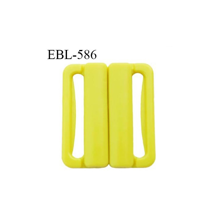 Boucle clip 20 mm attache réglette pvc spécial maillot de bain couleur anis largeur du passage intérieur 20 mm prix à l'unité