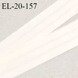 Elastique anti glisse 20 mm couleur perle ivoire bonne élasticité allongement +110% largeur 20 mm prix au mètre