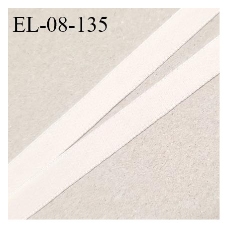 Elastique 8 mm lingerie haut de gamme couleur perle ivoire élastique fin doux au toucher style velours prix au mètre