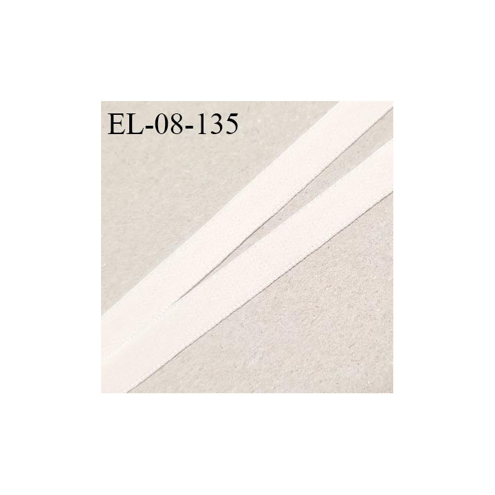 Elastique 8 mm lingerie haut de gamme couleur perle ivoire élastique fin doux au toucher style velours prix au mètre