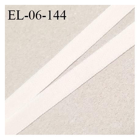 Elastique 6 mm lingerie haut de gamme couleur perle ivoire élastique fin doux au toucher style velours prix au mètre