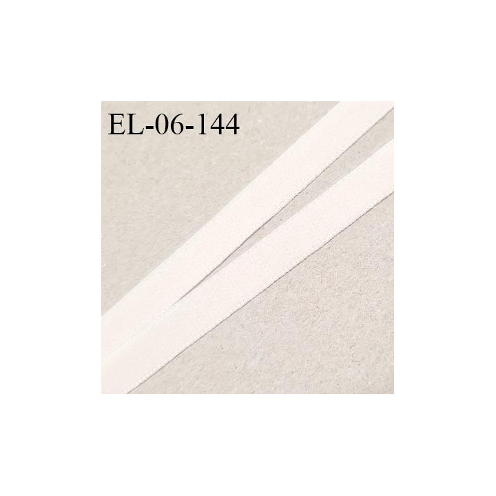 Elastique 6 mm lingerie haut de gamme couleur perle ivoire élastique fin doux au toucher style velours prix au mètre