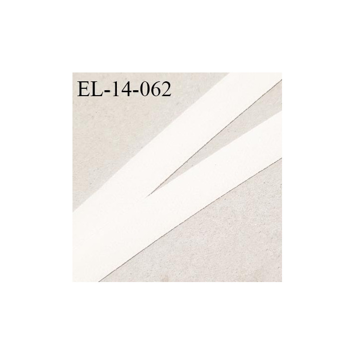 Elastique 14 mm lingerie haut de gamme couleur perle ivoire doux au toucher largeur 14 mm prix au mètre