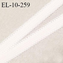 Elastique picot 10 mm lingerie couleur chantilly allongement +160% largeur 10 mm prix au mètre