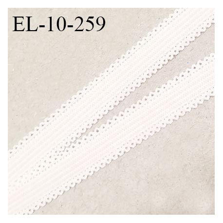 Elastique 10 mm lingerie couleur chantilly allongement +160% largeur 10 mm prix au mètre