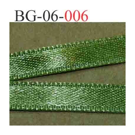 biais galon ruban satin couleur vert brillant lumineux double face très solide largeur 6 mm vendu au mètre