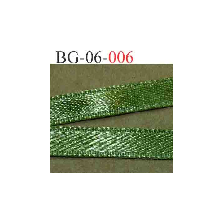 biais galon ruban satin couleur vert brillant lumineux double face très solide largeur 6 mm vendu au mètre