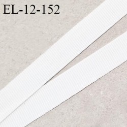 Elastique lingerie 12 mm petit grain haut de gamme couleur naturel largeur 12 mm allongement +60% prix au mètre