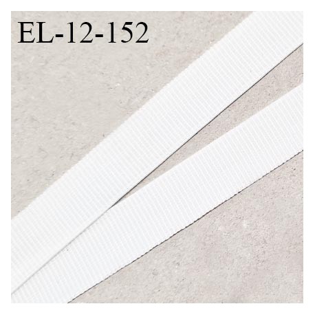 Elastique lingerie 12 mm petit grain haut de gamme couleur naturel largeur 12 mm allongement +60% prix au mètre