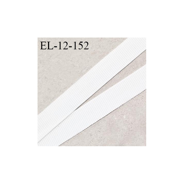 Elastique lingerie 12 mm petit grain haut de gamme couleur naturel largeur 12 mm allongement +60% prix au mètre