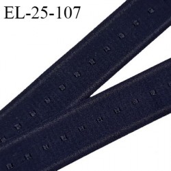 Elastique 25 mm bretelle et lingerie couleur bleu nuit tirant vers le noir largeur 25 mm prix au mètre