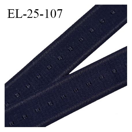 Elastique 25 mm bretelle et lingerie couleur bleu nuit tirant vers le noir largeur 25 mm prix au mètre