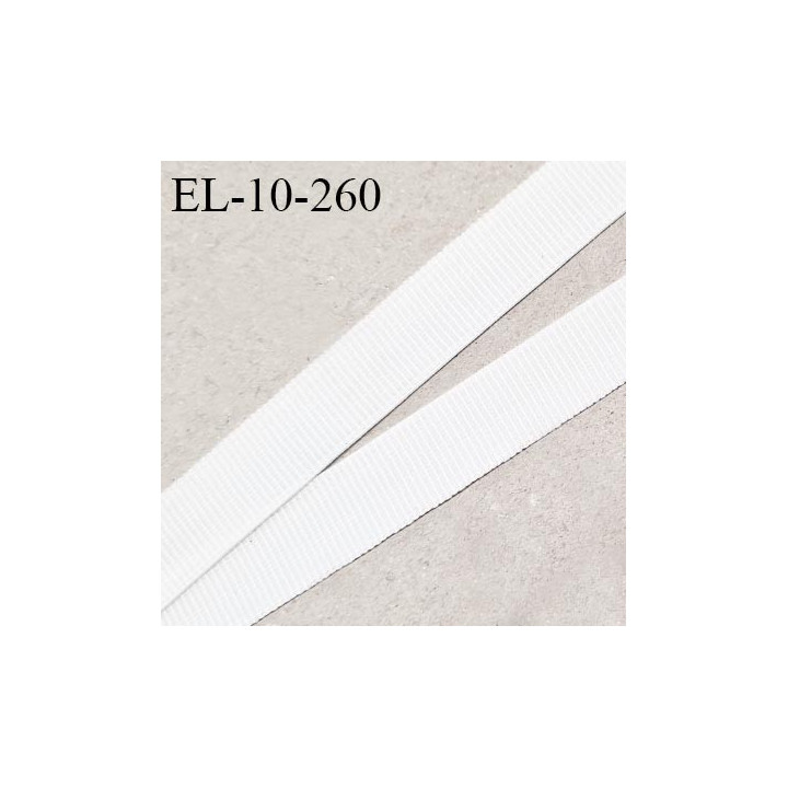 Elastique lingerie 10 mm petit grain haut de gamme couleur naturel largeur 10 mm élasticité +60% prix au mètre