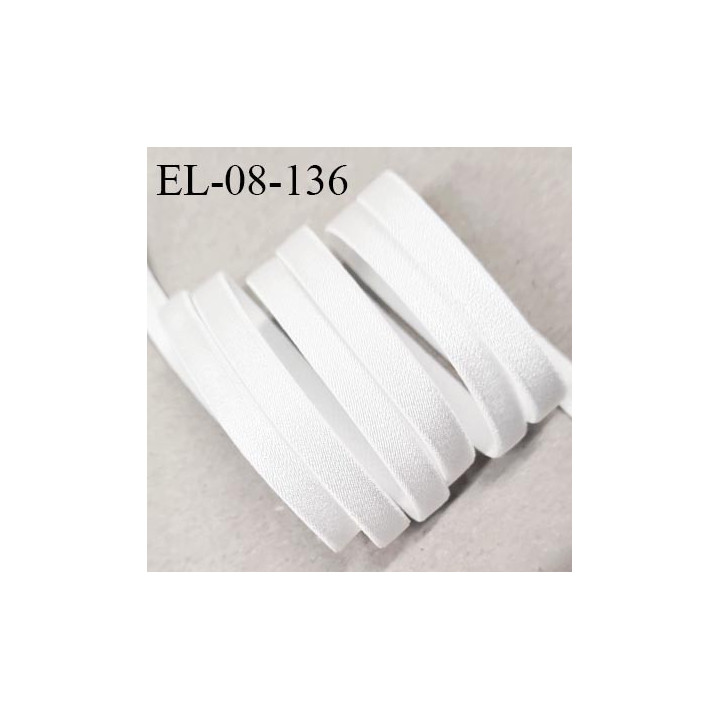 Elastique 8 mm lingerie haut de gamme couleur perle ivoire brillant largeur 8 mm allongement +50% prix au mètre