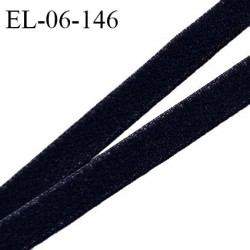 Elastique 6 mm lingerie haut de gamme couleur bleu nuit tirant vers le noir élastique fin doux au toucher prix au mètre