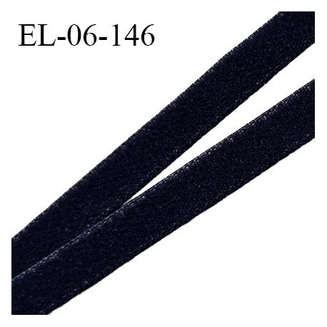 Elastique 6 mm lingerie haut de gamme couleur bleu nuit tirant vers le noir élastique fin doux au toucher prix au mètre