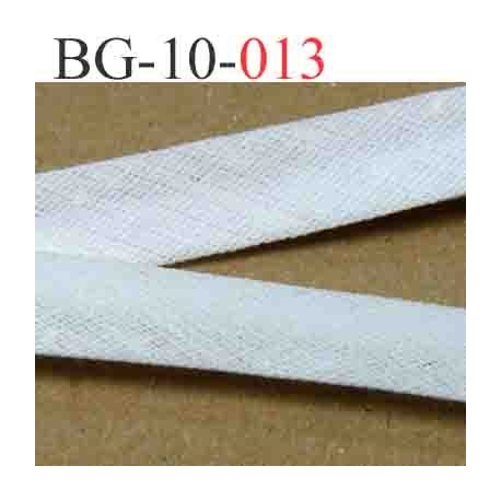 galon biais ruban passe poil plié largeur 10 mm couleur blanc 100 % coton vendu au mètre