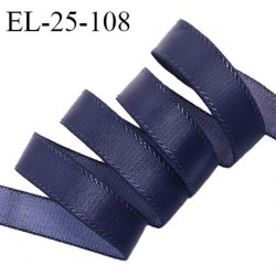 Elastique 24 mm bretelle et lingerie avec surpiqûres couleur bleu marine ou shiny blue fabriqué en France prix au mètre