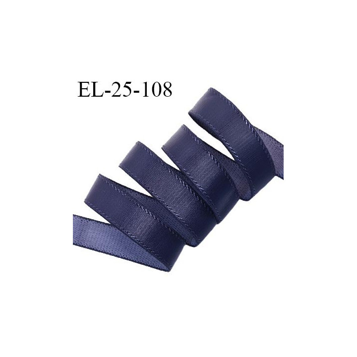 Elastique 24 mm bretelle et lingerie avec surpiqûres couleur bleu marine ou shiny blue fabriqué en France prix au mètre