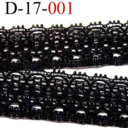 dentelle  largeur 17 mm   couleur noir vendue au mètre