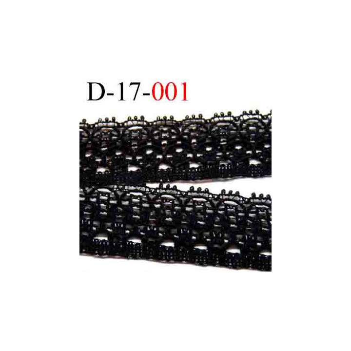 dentelle  largeur 17 mm   couleur noir vendue au mètre