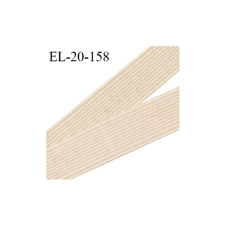 Elastique 20 mm haut de gamme couleur chair bonne élasticité +110% largeur 20 mm prix au mètre
