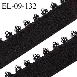 Elastique picot 9 mm lingerie couleur noir largeur 9 mm haut de gamme fabriqué en France prix au mètre
