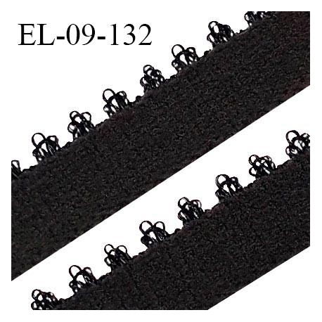 Elastique picot 9 mm lingerie couleur noir largeur 9 mm haut de gamme fabriqué en France prix au mètre