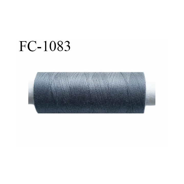Bobine 500 m fil Polyester n° 120 gris foncé 500 mètres fil européen bobiné en Europe ou France certifié oeko tex