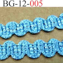 biais galon ruban couleur bleu lumineux brillant très beau  souple et doux largeur 12 mm vendu au mètre 