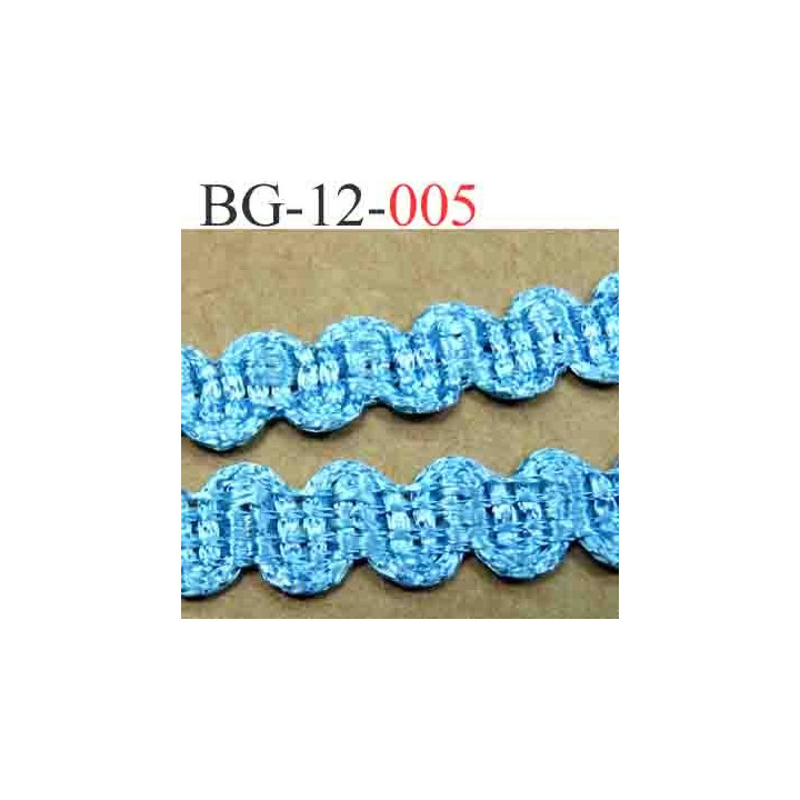 biais galon ruban couleur bleu lumineux brillant très beau  souple et doux largeur 12 mm vendu au mètre 
