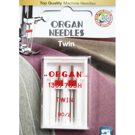 Aiguille Organ TWIN  n° 90 2 la boite de 2 aiguilles