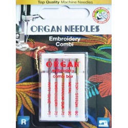 Aiguille Organ EMBROIDERY COMBI BOX  aiguilles  la boite de 5 aiguilles