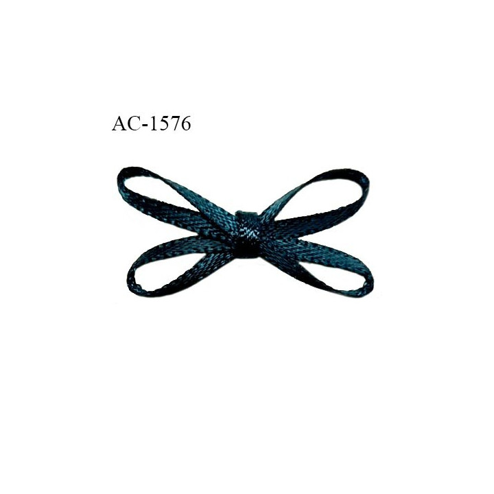 Noeud lingerie haut de gamme couleur vert sapin largeur 24 mm hauteur 15 mm prix à l'unité
