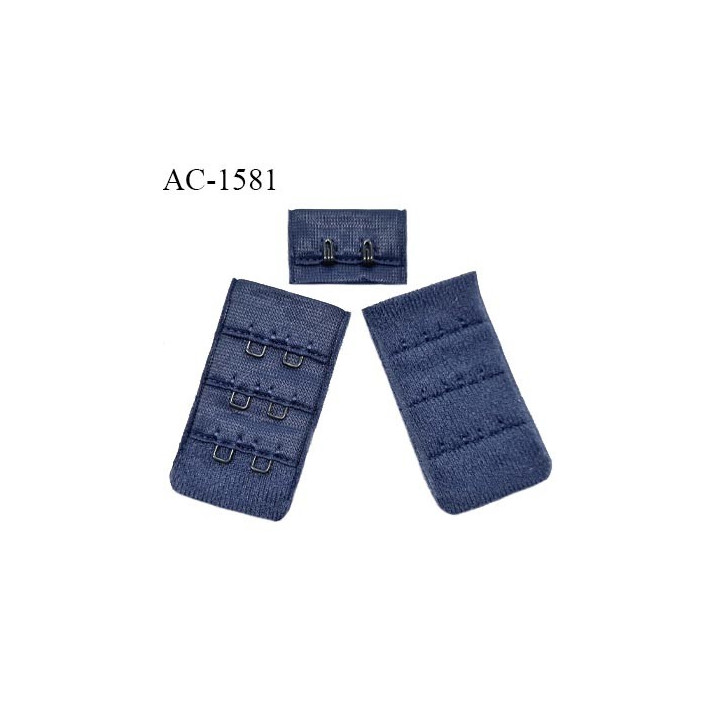 Agrafe 30 mm attache SG haut de gamme couleur bleu 3 rangées 2 crochets largeur 30 mm hauteur 55 mm prix à l'unité