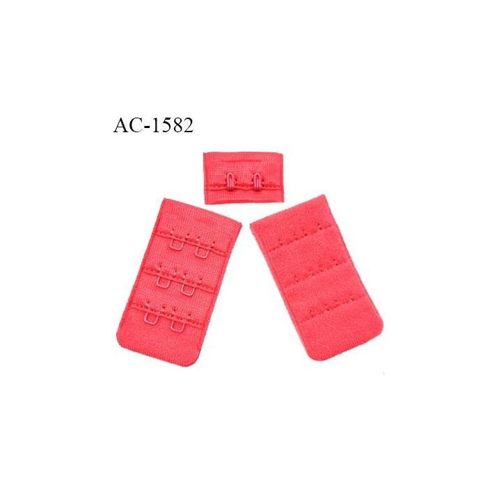 Agrafe 30 mm attache SG haut de gamme couleur rose tagada 3 rangées 2 crochets largeur 30 mm hauteur 55 mm prix à l'unité