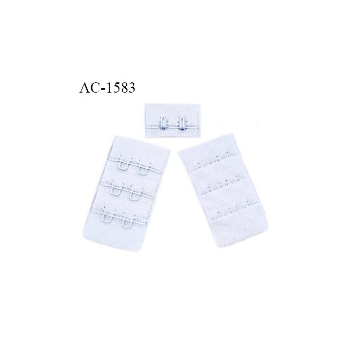 Agrafe 30 mm attache SG haut de gamme couleur bleu ciel clair 3 rangées 2 crochets largeur 30 mm hauteur 55 mm prix à l'unité
