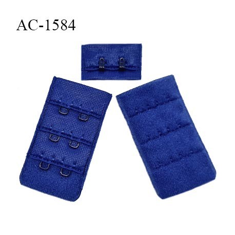 Agrafe 30 mm attache SG haut de gamme couleur bleu 3 rangées 2 crochets largeur 30 mm hauteur 55 mm prix à l'unité