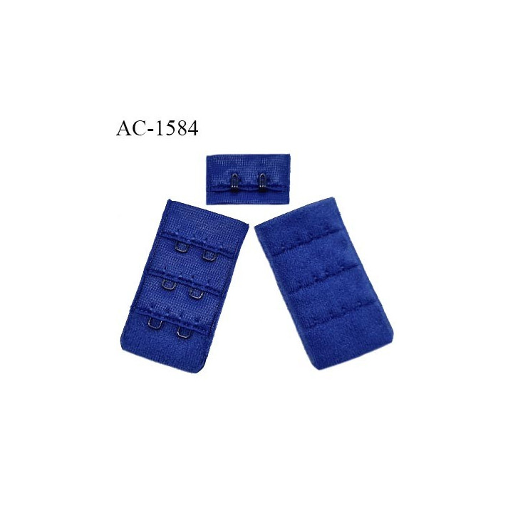 Agrafe 30 mm attache SG haut de gamme couleur bleu 3 rangées 2 crochets largeur 30 mm hauteur 55 mm prix à l'unité