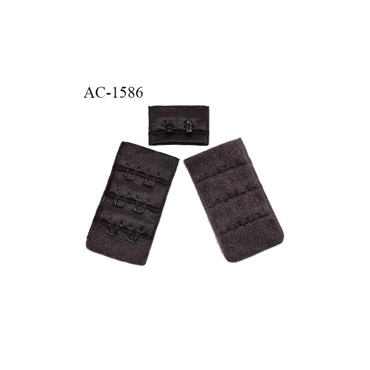 Agrafe 30 mm attache SG haut de gamme couleur marron wengé 3 rangées 2 crochets largeur 30 mm hauteur 55 mm prix à l'unité