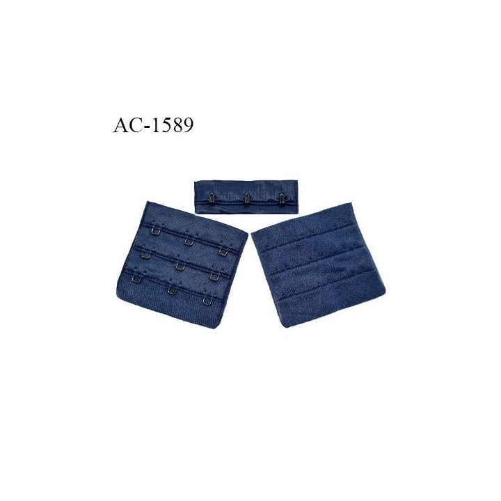 Agrafe 57 mm attache SG haut de gamme couleur bleu 3 rangées 3 crochets largeur 57 mm hauteur 55 mm prix à l'unité