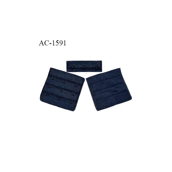 Agrafe 57 mm attache SG haut de gamme couleur bleu nuit tirant vers le noir 3 rangées 3 crochets prix à l'unité