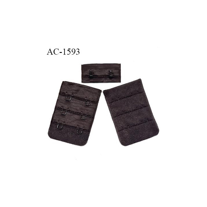 Agrafe 38 mm attache SG haut de gamme couleur marron wengé 3 rangées 2 crochets largeur 38 mm hauteur 55 mm prix à l'unité
